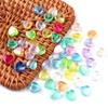 200pcs 8x9mm Acrylic Heart Beads Candy Color Loose Spacer Beads For Jewelry Making DIY Bracelets Necklace Keychain Accessories