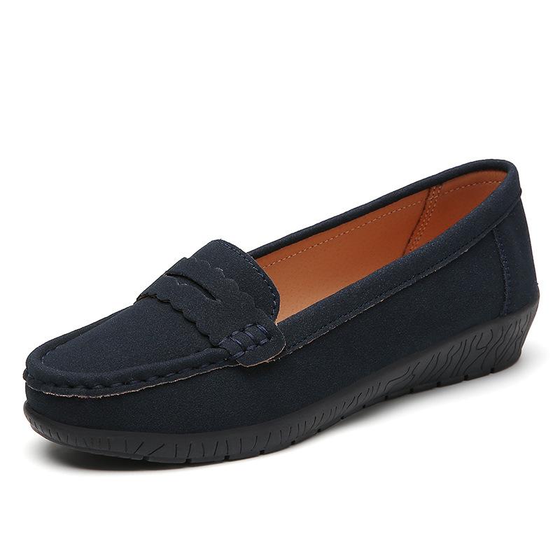 

Туфли для мамы женские одинарные туфли на одном педале легкие повседневные туфли-бини женские большого размера женская обувь 44 темно-синий