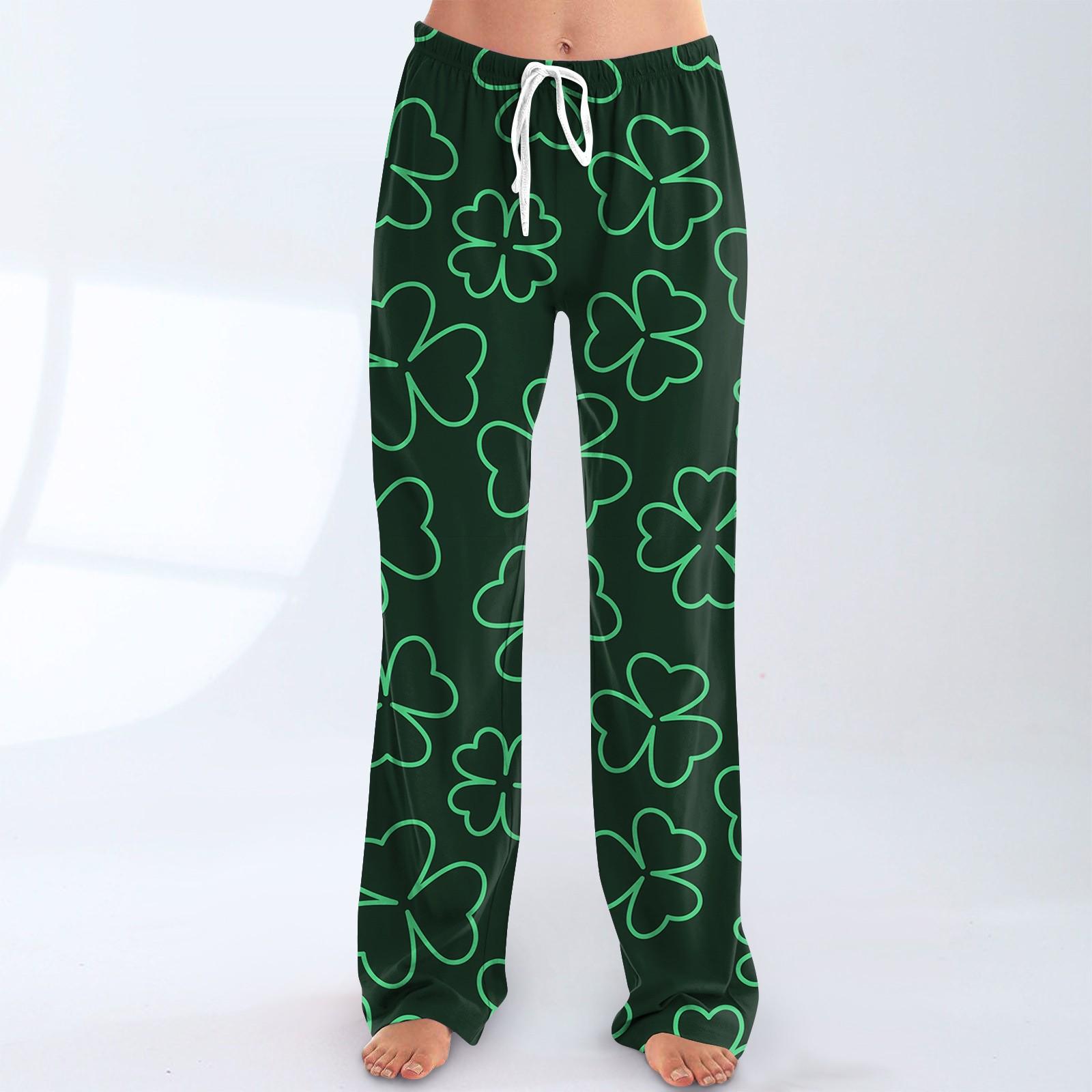 

Женские пижамные штаны, одежда для сна, повседневные брюки с эластичной резинкой на талии, удобные прямые свободные брюки для йоги XL чёрный