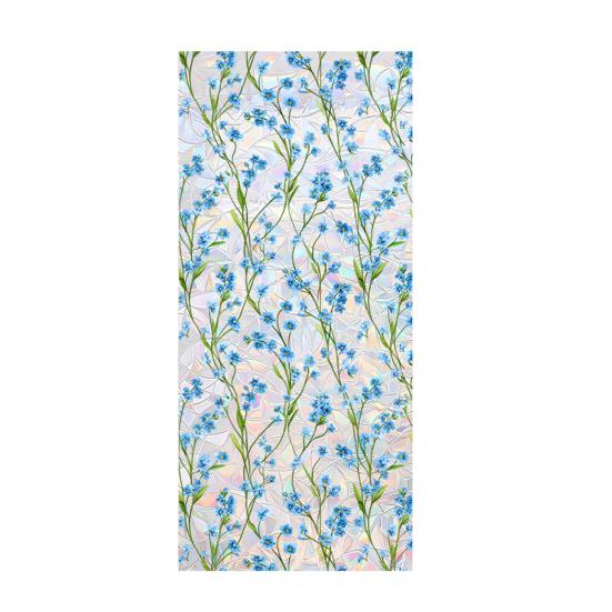 Pellicola Decorativa Arcobaleno per Vetri Privacy Vetro Colorato Fiori Piante Adesivo Riutilizzabile Non Adesivo per Finestre Camera da Letto Blocca Sole