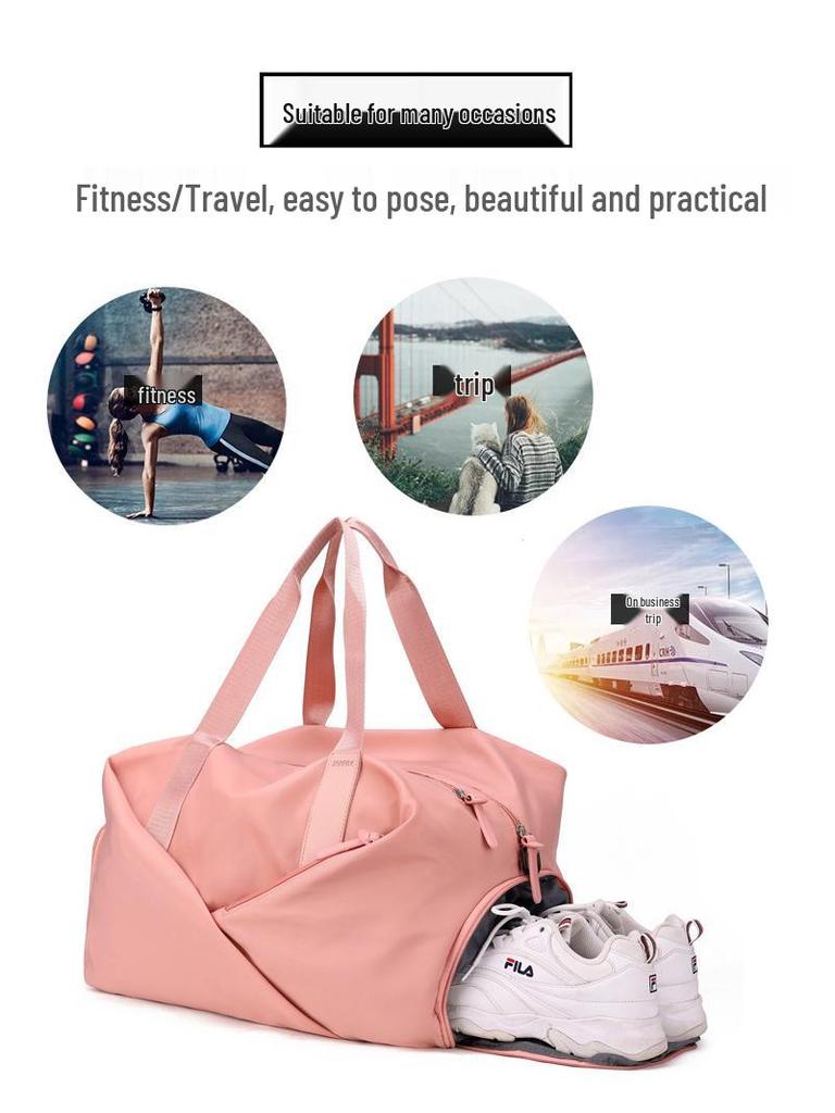 Unisex Travel Gym Bag with Wet & Dry Compartments
