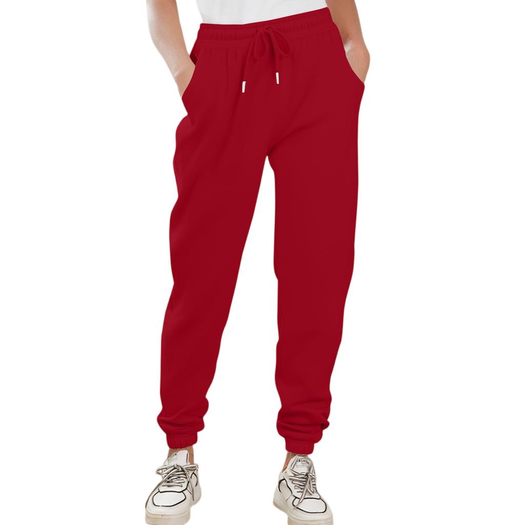 Cargo Sweatpants For Women Sport Solid Color Drawstring Pocket Casual Sweatpants Pants