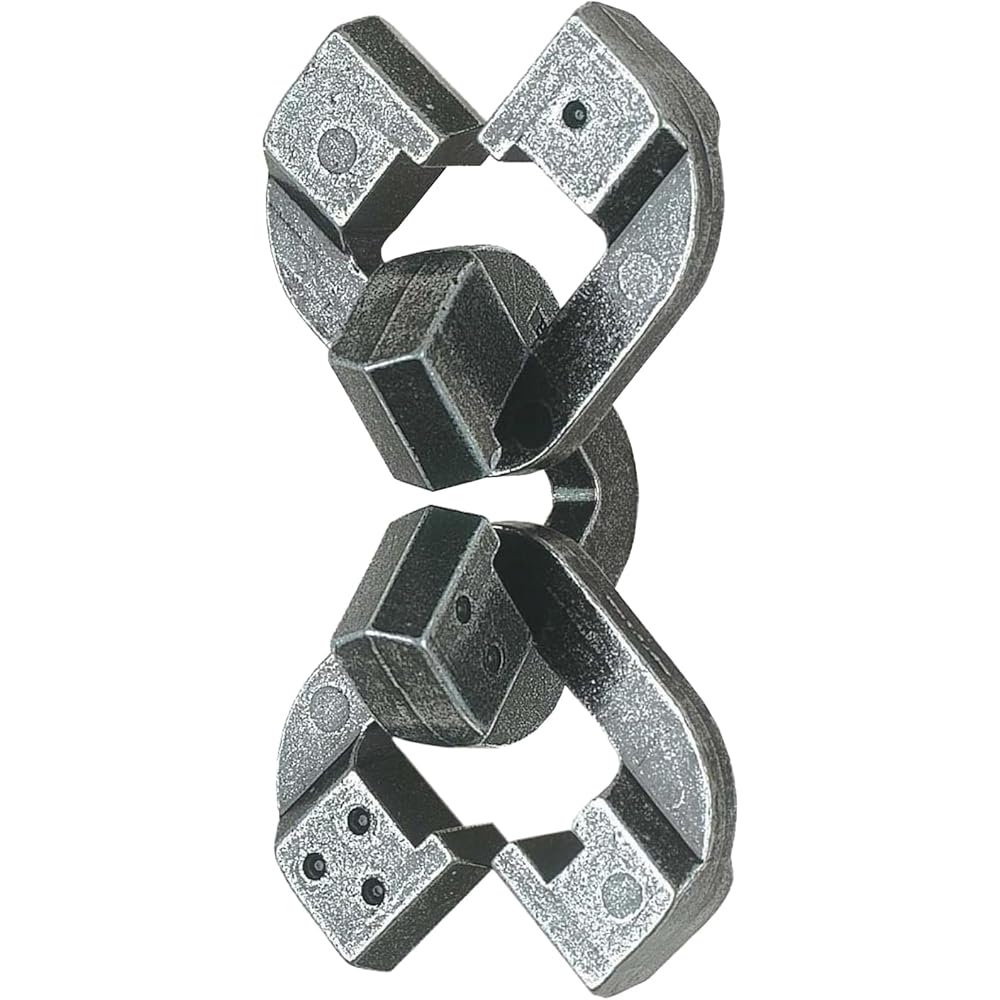 Hanayama Cast Chain Puzzle Level 6 Brain Teaser Game Metal Puzzle Toy