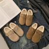 New Velvet Cotton Shoes Doudou Shoes Retro Boken Autumn and Winter Lazy People Pedal Women's Shoes To Keep Warm