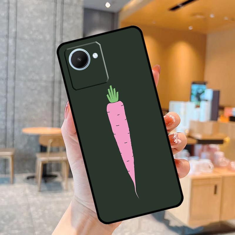 Carrot Vegetable Food Case For Realme C55 C33 C31 C35 C30 C11 C15 C25s C21Y GT Neo 5 3T 2T 8 9 10 11 Pro Plus