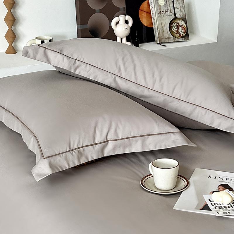 Five-Star Hotel Quality 100% Xinjiang Long-Staple Cotton Solid Color Pillowcase Set (Pair)