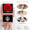 Pink Romantic Valentine'S Day Necklace Gift Box with Artificial Flower, Mother'S Day Present for Mom, Birthday Party Favor