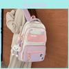 Cartoon-Katze Buchstaben Mädchen Rucksack Aus Strapazierfähigem Nylon Für Schule Und College