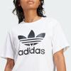 Adidas Originals Alphabet Logo Print Crew Neck Short Sleeve T-Shirt With Drop Shoulders Women Tops White IR9534