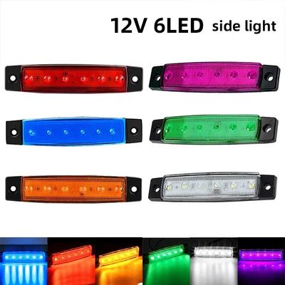 10PCS Truck Trailer Side Marker Indicators Light Car Signal Brake Rear Warning Tail Light LED 12V 24V Warning Lamp