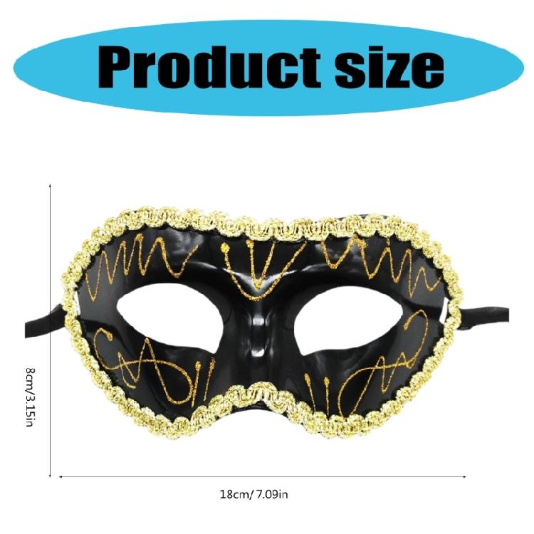 Masquerade Mask Hand Painted Mask Half Face Mask Halloween Eyewears Accessory For Men Women Halloween Cosplay Event