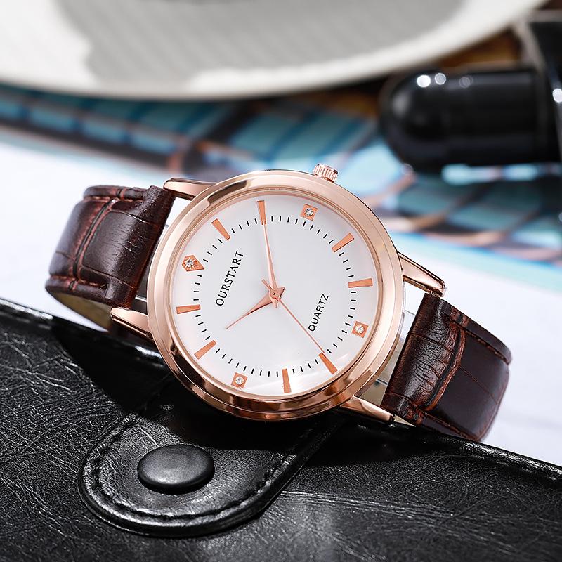 Fashion Couple Quartz Wristwatch Luxury Women Leather Strap Quartz Wrist Watches Women Business Casual Clock Relogio Feminino