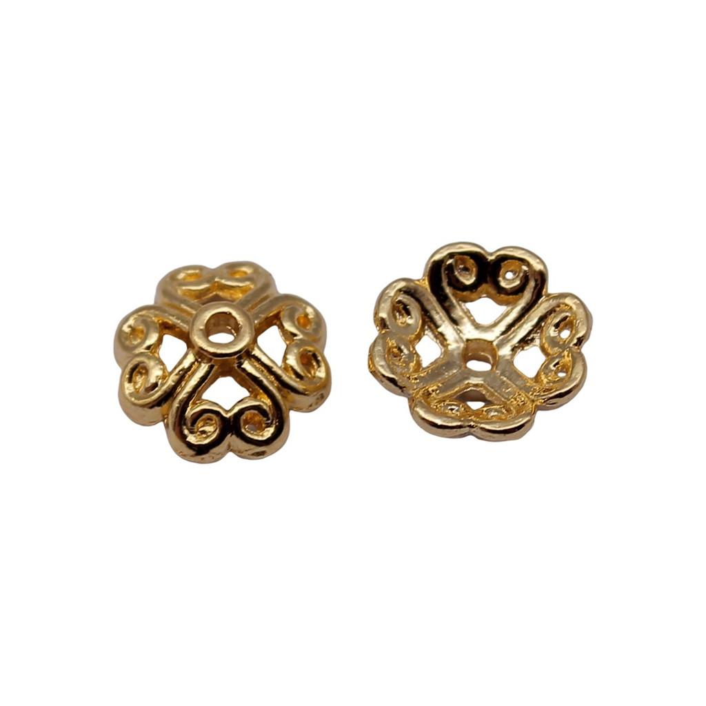 Multi Color Swirl Flower Bead Caps Spacer Beads For Jewelry Making Components