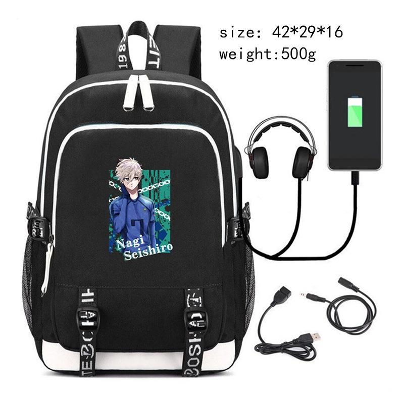 New Animation Peripheral Printing Backpack USB Interface Multi-functional Leisure Travel Bag