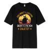 Funny TShirt Du Bist Lustig Funny Threat Last Cats German Text Short Sleeve Casual Lightweight Black Graphic Tee Retro Tops