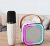 Zestaw Karaoke Mikrofon Z Głośnikiem Bluetooth Beige