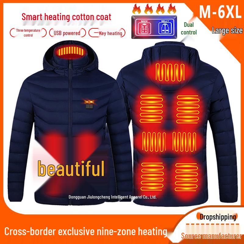 Unisex USB Charging Smart Heated Jacket - Dual Control, Continuous Warmth for Autumn/Winter