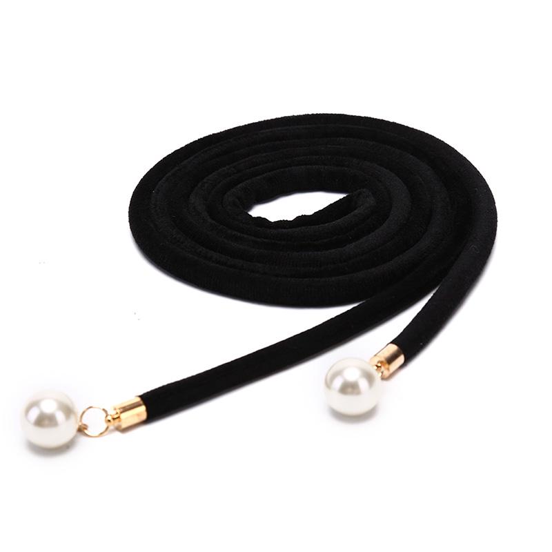 

Женский пояс с кисточками и узлом в стиле ретро, ​​жемчужный пояс, веревка с кисточками, пояс, платье чёрный