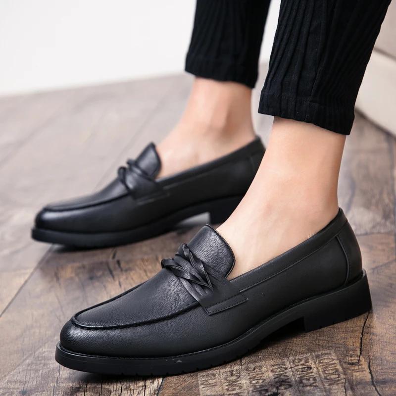 Mens Shoes Leather Male Men's Men Oxfords Dress Shoes for Men Luxury Designer Loafers Platform Men Leather Man Shoes