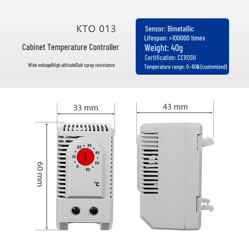 NOXT Schaltschrankthermostat: Klein, Normalerweise Offen/Geschlossen, Automatische Temperaturregelung für Industrielle Anwendung