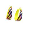 Les Trésors De Lily [K2472] - Multicolored Yellow 'Coloriage' Hoop Earrings Ø 40 Mm