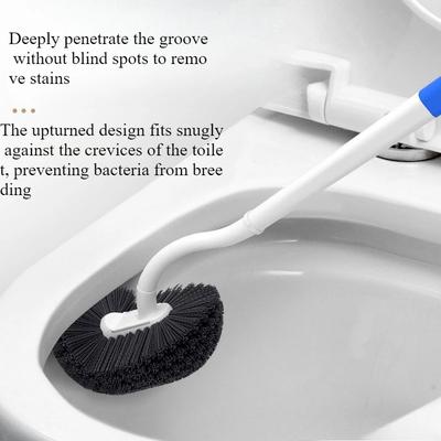 Type S Brosse de Toilette Murale de Salle de Bain Courbe Tête Coudée Brosse d'Angle pour Écarts Poils Doux Articles Ménagers Outils de Nettoyage Accessoires