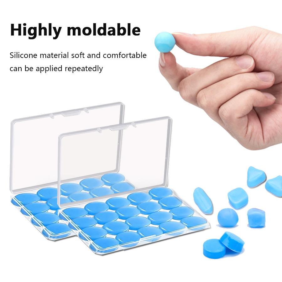 Heart-Shaped Silicone Earplugs Set - 20 Pieces, Noise-Reducing, Perfect for Swimming and Sleep