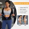 Zipper Design Sauna Suit Shirt Long Sleeve Shapewear Tank Top Slimming Body Shaper  Women