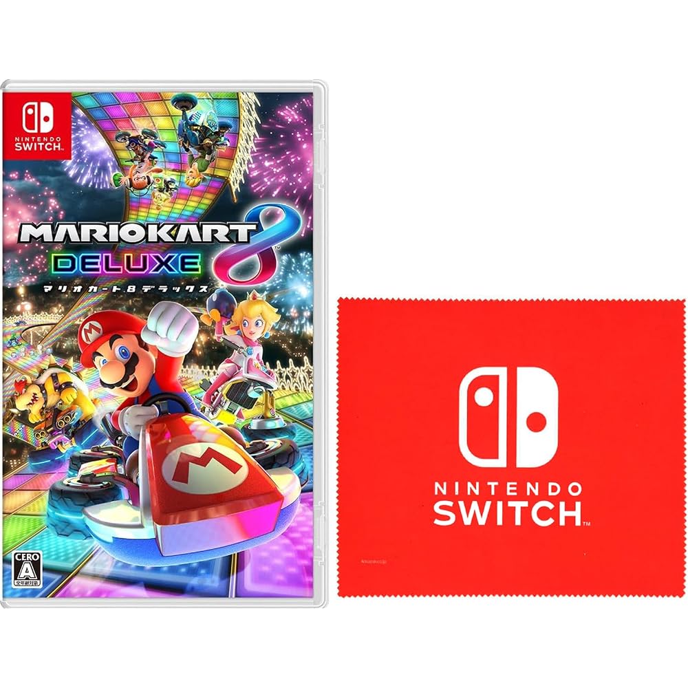 Mario Kart 8 Deluxe - Switch [Amazon.co.jp Exclusive] Nintendo Switch Logo Design Microfiber Clot...