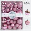 42Pcs Creative Christmas Balls Set 3/4/5cm Plastic Christmas Tree Pendants DIY Crafts Waterproof Christmas Hanging Ornament