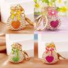 Sparkling Diamond Lucky Bag Car Keychain Wholesale Metal Keyring For Women