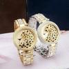 MISSFOX Women Quartz Watch Fashion Bling Casual Ladies Watch Female Quartz Gold Watch Crystal Diamond Leopard For Women Clock