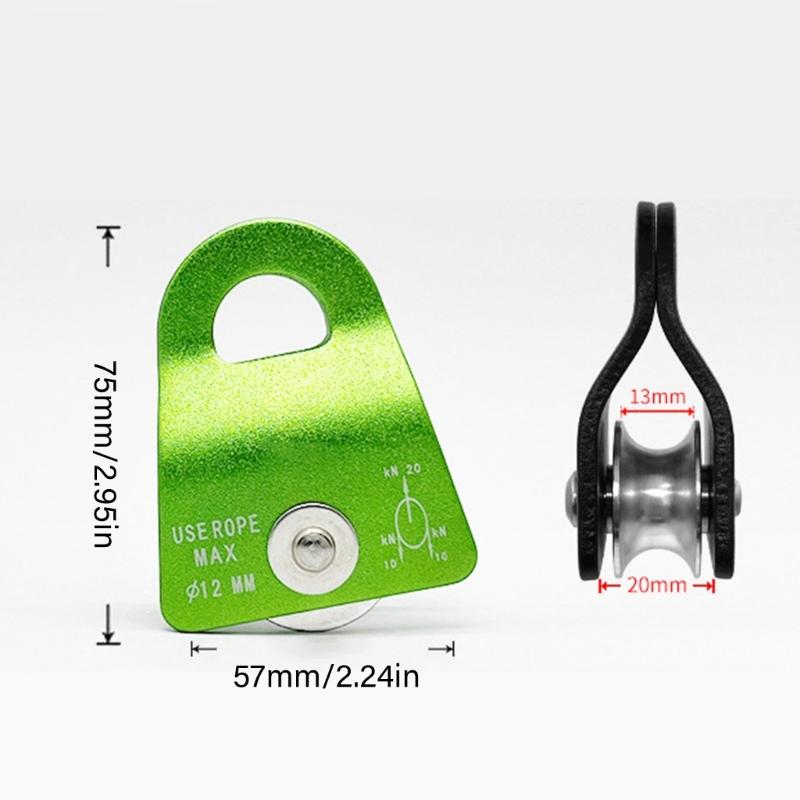 Practical Aluminum Descendings Device for Technical Climbing Gear and Safety Equipment Support 2000kg Statics Load