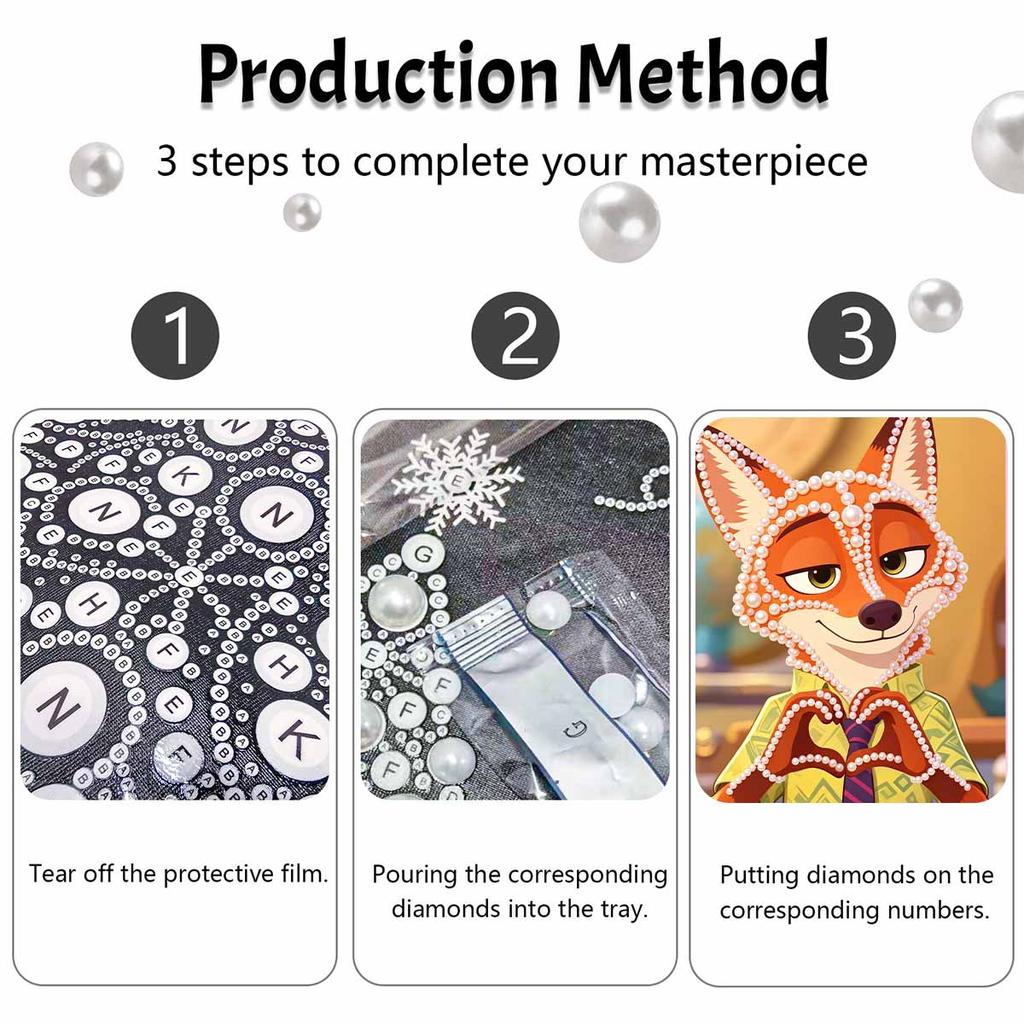 Disney Pearl Painting DIY Zootopia Nickelodeon Pearl Art Painting Pearl Gem Painting, Home Wall Decoration Crafts