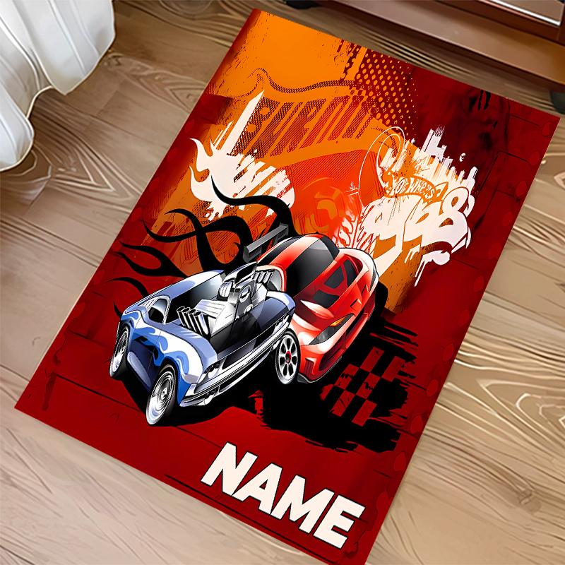 Custom personalization Hot Wheels Unleashed Print Area Rug - Soft, Washable Non-Slip Indoor Mat,Living Room,Home&Office Decorative Rug