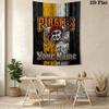Name Custom Pittsburgh Pirates Wall Tapestry Aesthetic Wall Hanging Printed Fabric Blanket Decorative Tapestries for Bedroom Living Room Home Decor
