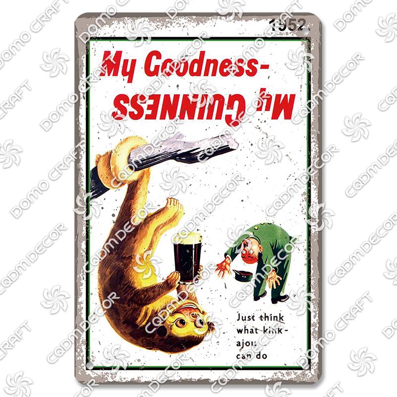 Vintage Beer Plaques Metal Tin Signs Beer Glass Drinkers Metal Plate Wall Decor Beer Party Bar Pub Living Room Home