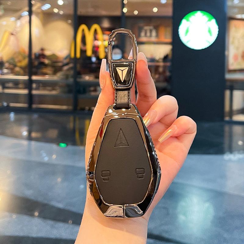Zinc Alloy Metal Silica Gel Car Key Case Cover Shell for 2026 Deepal SL03 S07 G318 L07 S05 S09 Key Ring Keychain Bag Accessories