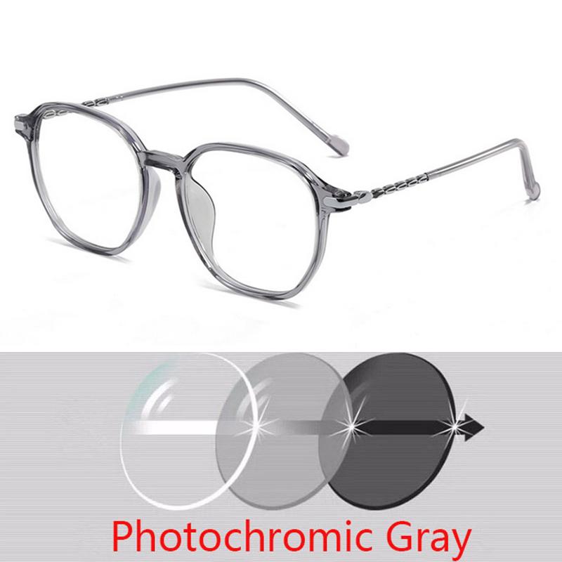 Stylish Flat Light Glasses Frame for Myopia with Small Face Effect Lightweight Polygonal Design -0.5 -1.0 -1.5 -2.0 To -6.0