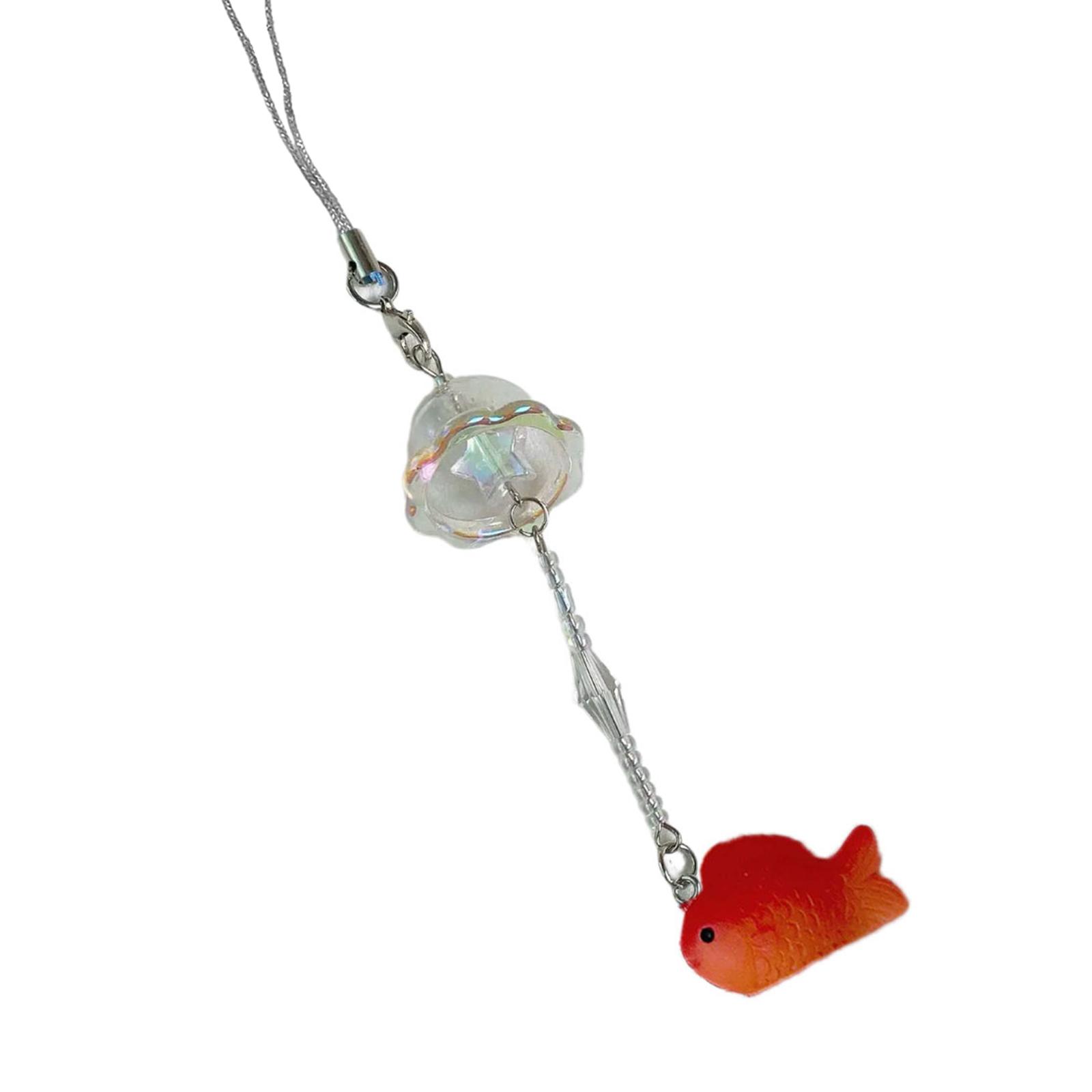 

Подвеска в виде рыбы коис, ремешок для телефона, подвеска в виде медузы, брелок для телефона, акриловый брелок для ключей, украшение на сумку, ювелирные изделия коричневый