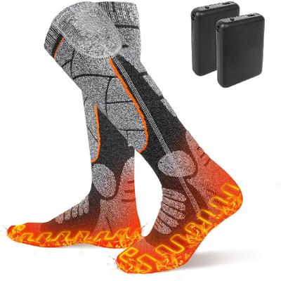 Wiederaufladbare beheizte Socken mit 5 V und 5000 mAh, batteriebetriebene beheizte Socken mit 3 Heizstufen zum Skifahren, Skaten, Wandern, Spazierengehen, Angeln, Radfahren, Motorradfahren