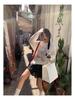 Women's Casual Long Sleeve Crew Neck Printed T-Shirt - Slimming, Sun Protection, Loose Fit, White Summer Cover-up.