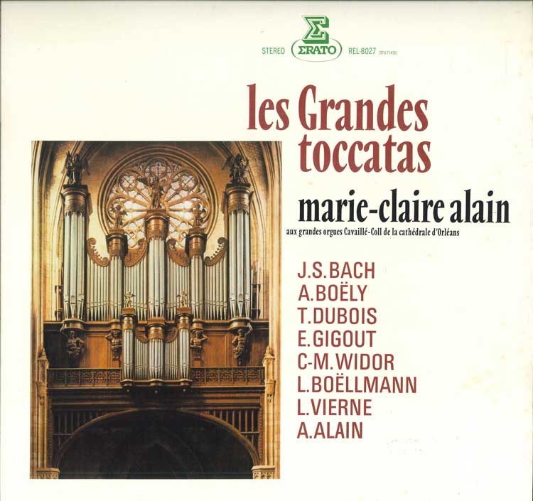 

LP Record MARIE-CLAIRE ALAIN - Les Grandes Toccatas REL8027 ERATO Japan Classical Used