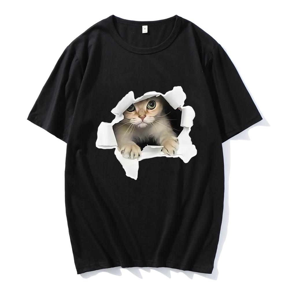 

Funny Cat 3D Print Women Casual T-Shirt Women Men Tees Summer Harajuku Cotton T Shirts Girl Boy Casual Fashion Kawaii Anime Tops 4XL