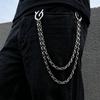 Heavy Industry Double Metal Trousers Premium Street Jeans Waist Chain Waist Pendant