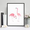 Watercolor Flamingo Canvas Painting Modern Living Room Bedroom Study Art Decor