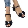Ladies Shoes  Plus Size Modern Women's SandalsDress Sandals Women Bow Tie Buckle Strap Med Heel Open Toe Shoes Women