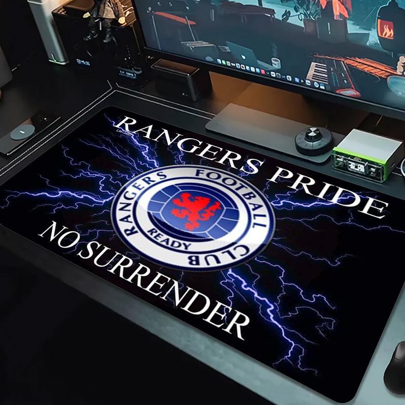 Rangers Fc Logo Color Mouse Pad Large Gaming Table Cushion Non-slip Laptop Tablet Big Mousepad XXL Mat Mini PC Playmat With Lock Edge