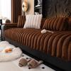 Stroking Cats Feel Camel Plush Sofa Cushion Winter Non-Slip Thickened Seat Cushion All-Inclusive Simple Modern Nordic Sofa Cover Cloth