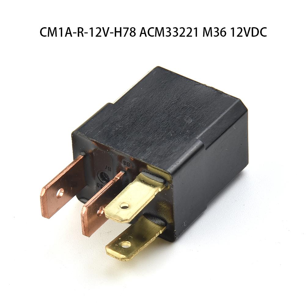 1pc 4 Pins Automotive Relay CM1A-R-12V-H78 ACM33221 M36 12VDC For Honda Switch Control Signal Sensor Vehicle Electronics Pushbutton Switches 3